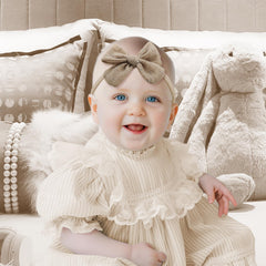 YanJie brown lace bow back view complements outfits while staying gentle on skin.