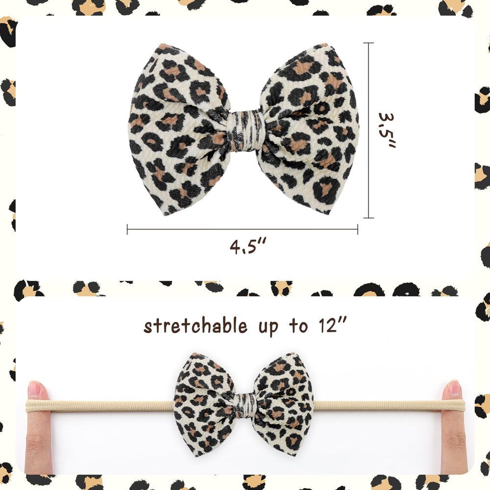 YanJie brown leopard bow detail elevates casual outfits for photos and outings.