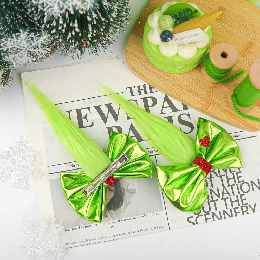 YanJie Christmas hair accessory clip doubles as stocking decor or gift accent