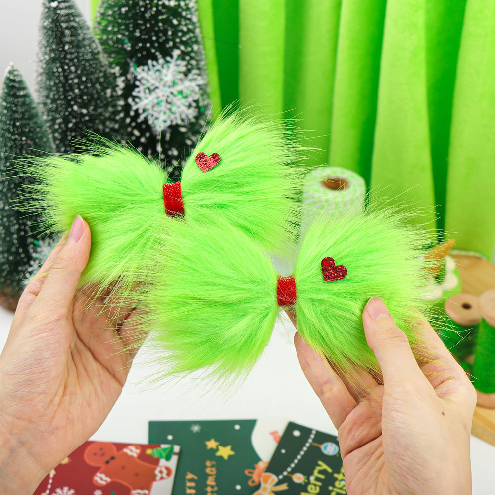 YanJie Christmas bow decor doubles as stylish ornament or clip.