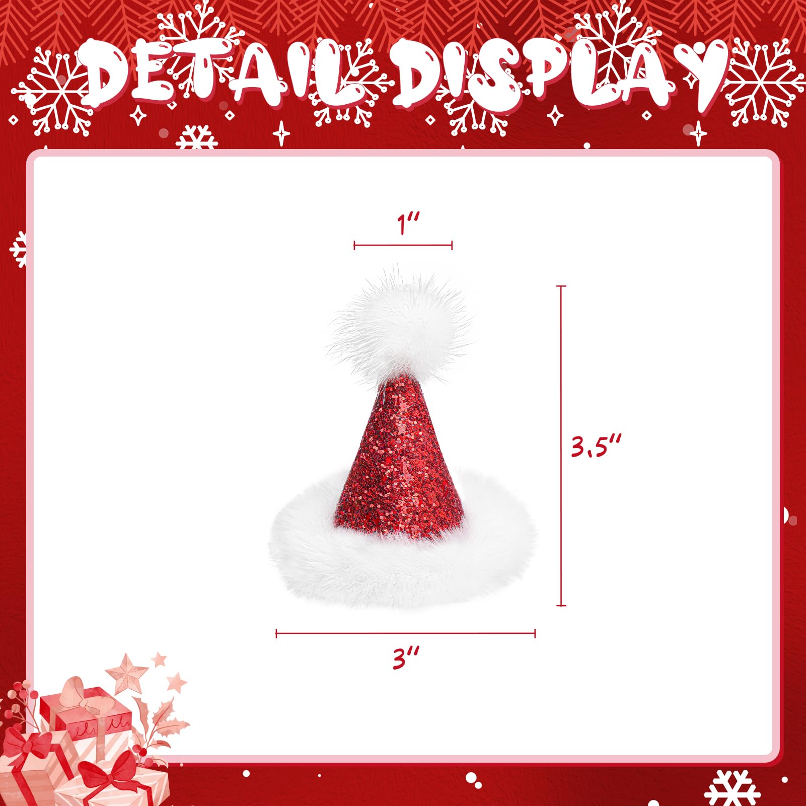 YanJie Christmas hair accessory great for DIY crafts and festive outfits.