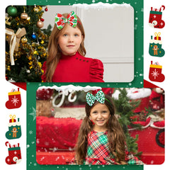 YanJie Christmas headband with Christmas tree pattern for holiday gatherings.