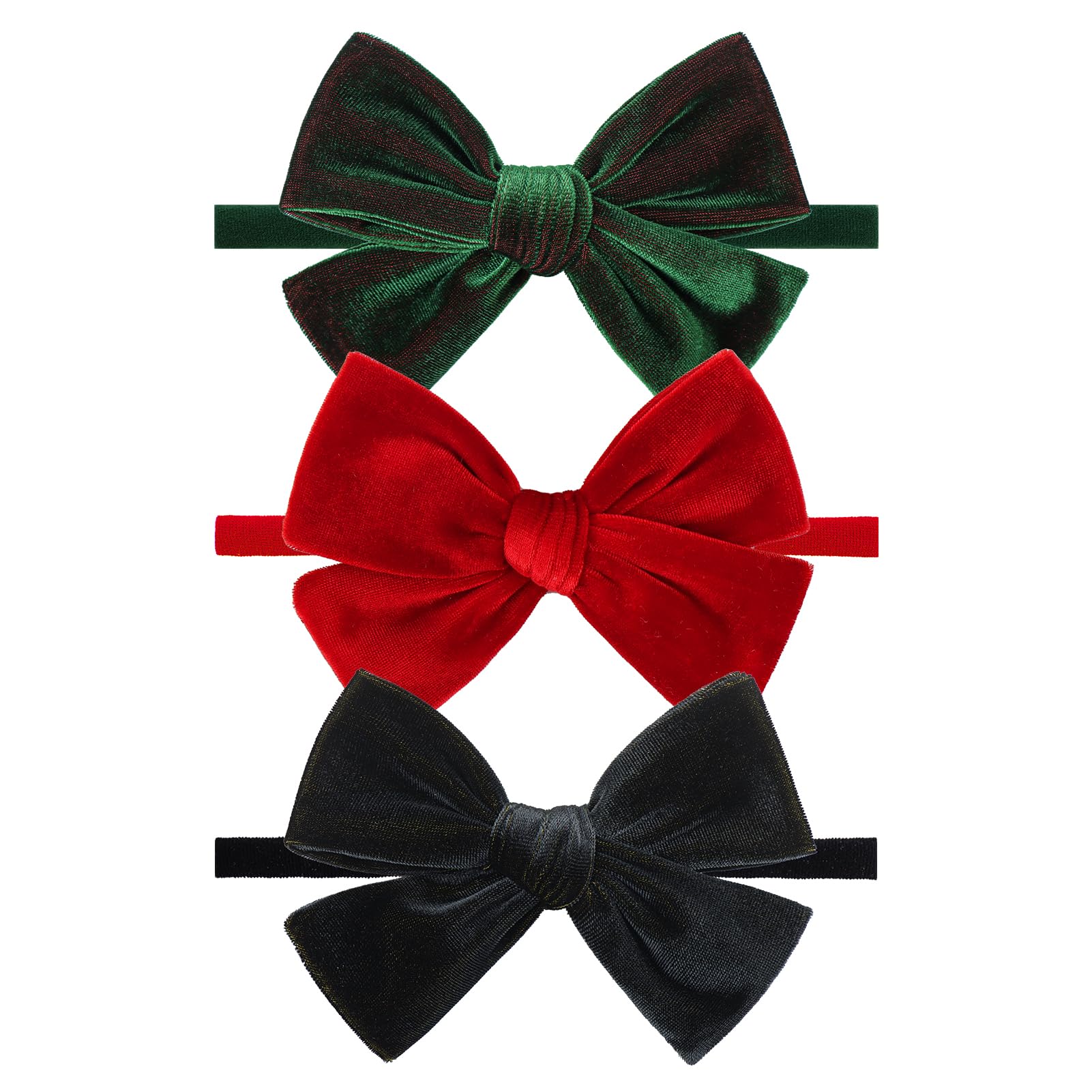 YanJie Christmas headband with red bow for infants offering festive charm during holiday photos.