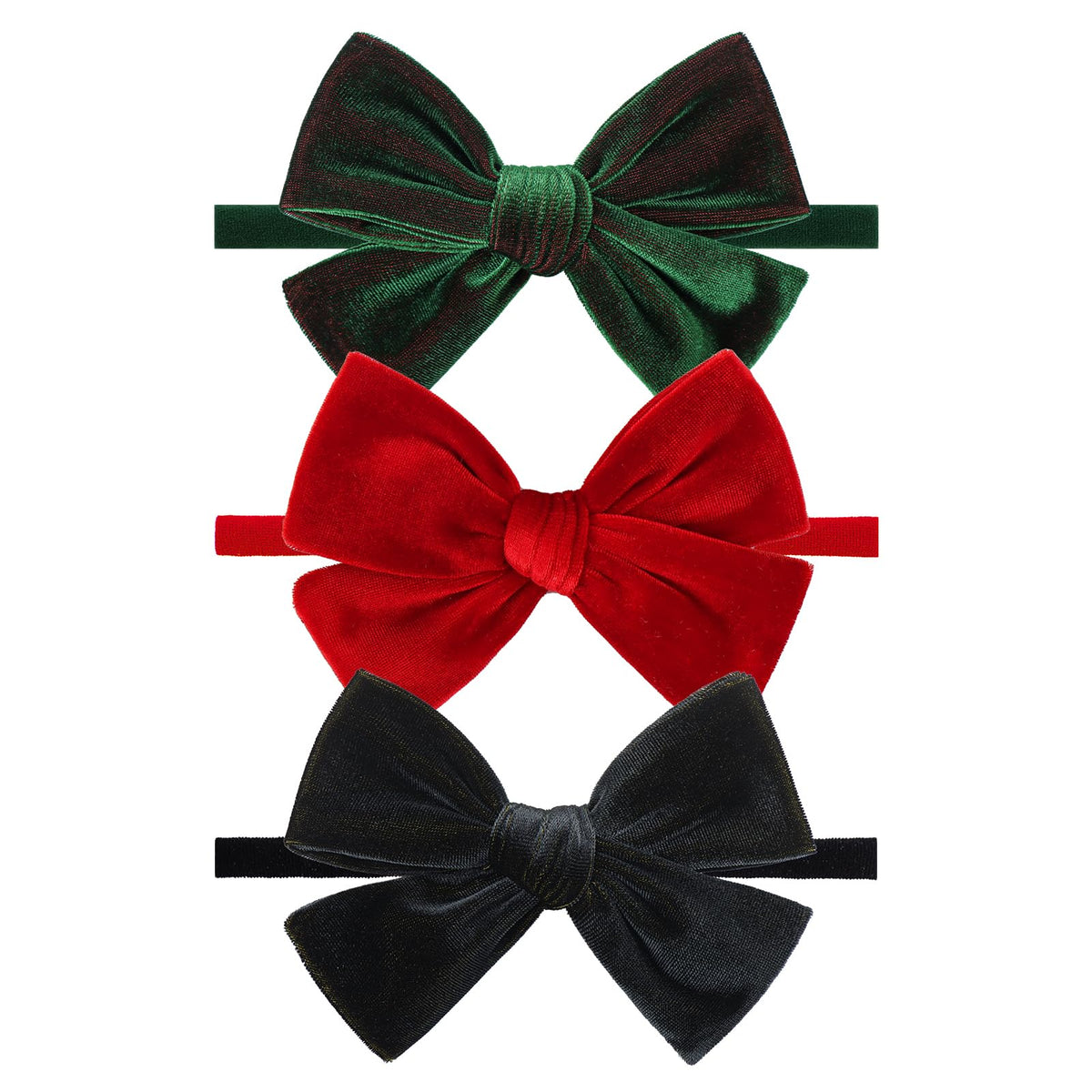 YanJie Christmas headband with red bow for infants offering festive charm during holiday photos.