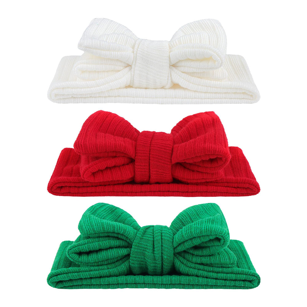 YanJie Christmas headband with red bow for festive photos.