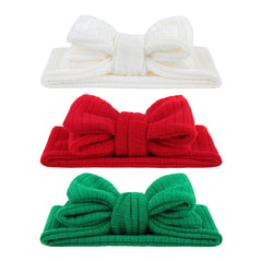 YanJie Christmas headband with red bow for festive photos.