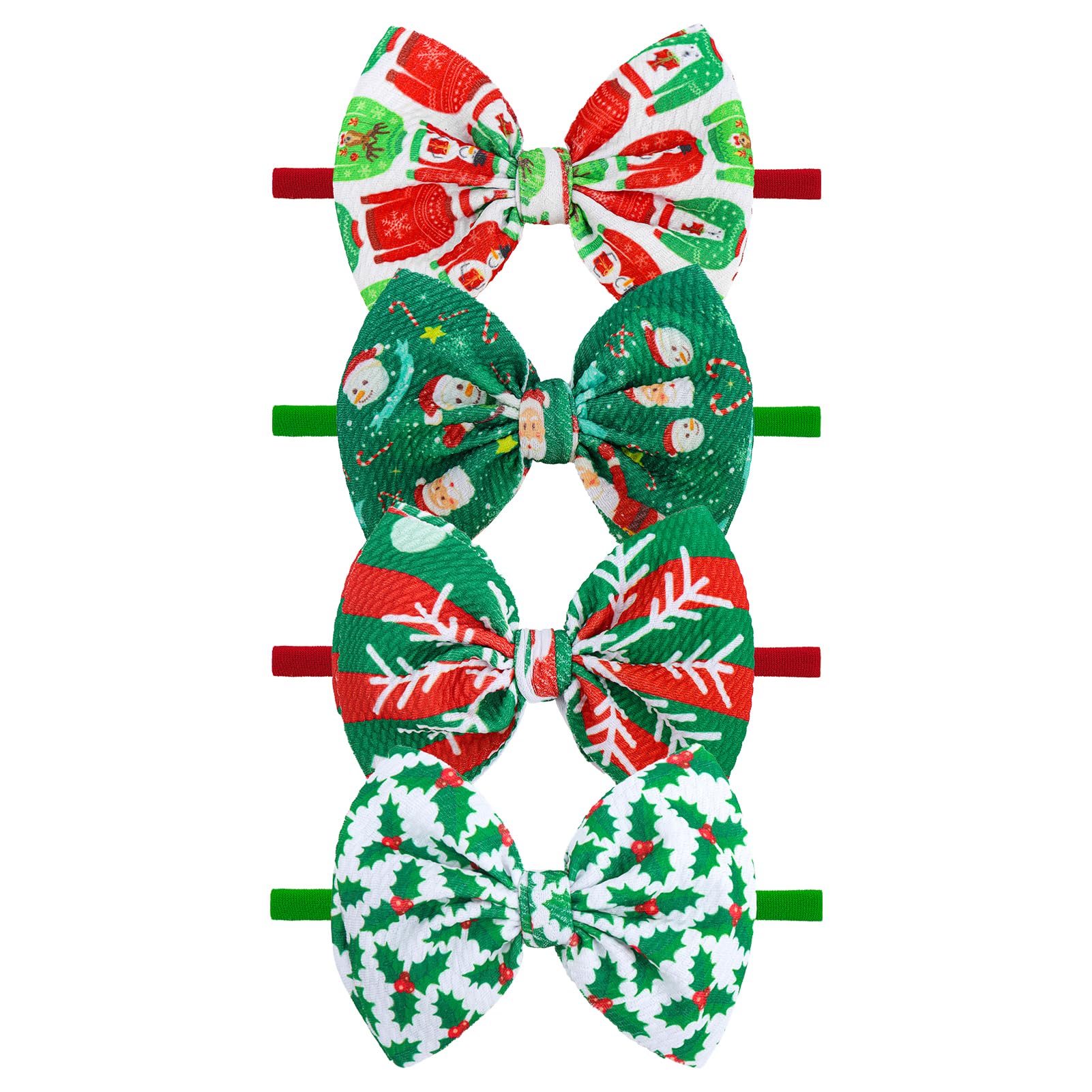 YanJie Christmas headband with Santa Claus motif for festive baby photos.