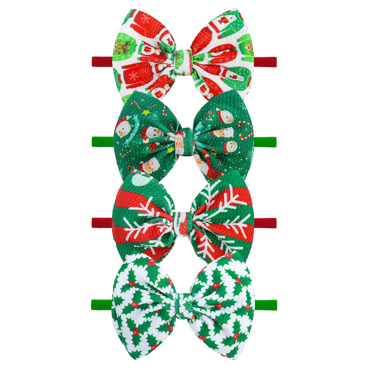 YanJie Christmas headband with Santa Claus motif for festive baby photos.