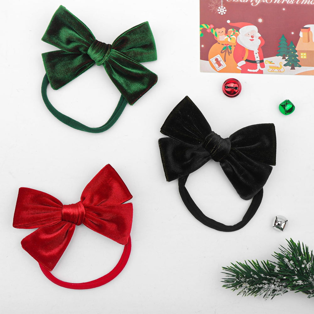 YanJie bow set coordinating with dresses or onesies for festive looks.