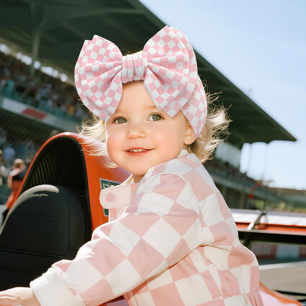 YanJie double-layer bow headband 7in adds cute drama to newborn photos