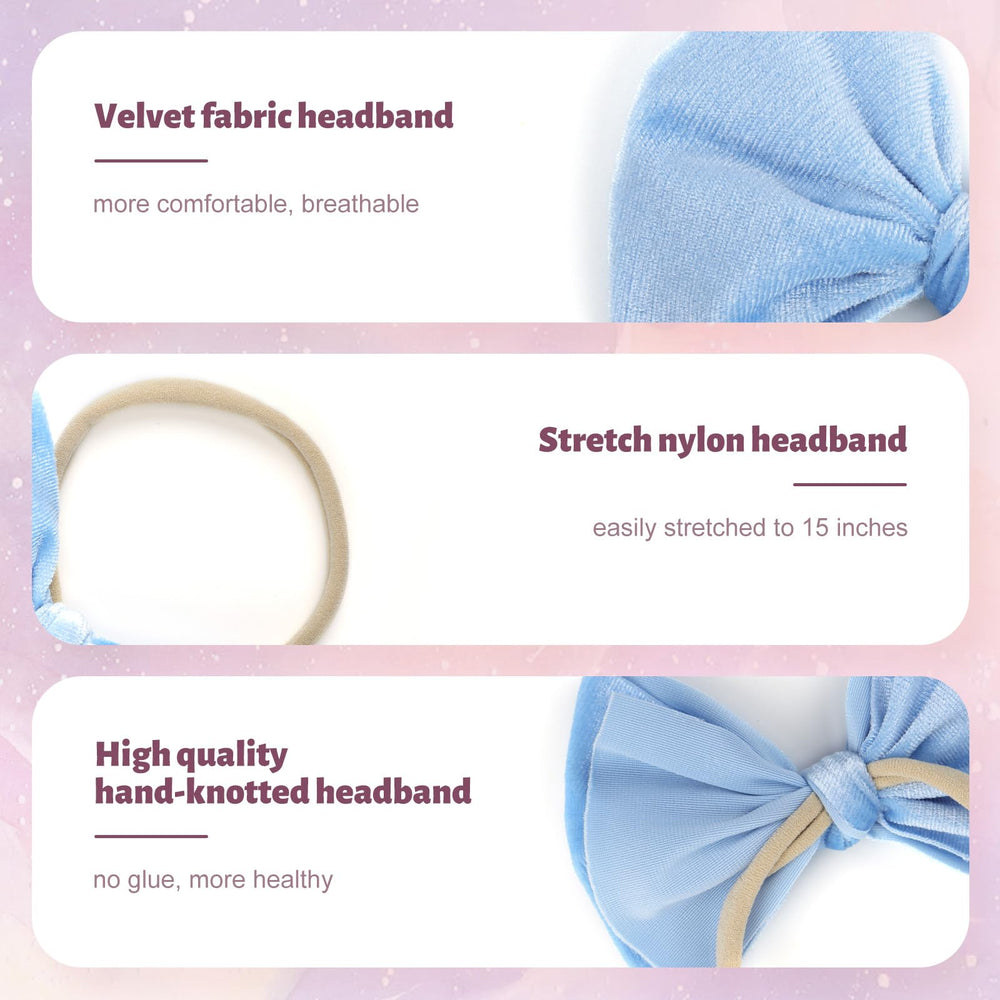 YanJie gift-ready velvet headbands perfect for baby showers and holidays.