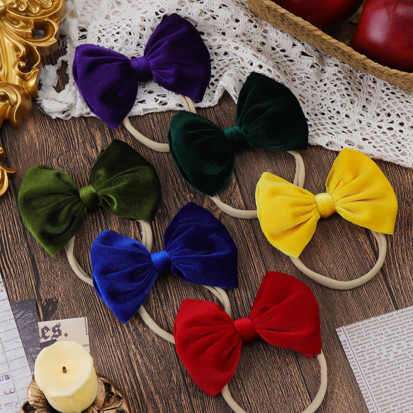 YanJie gift-ready velvet headbands perfect for baby showers.