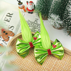 YanJie glitter green baby bow clip perfect for adorable holiday outfits