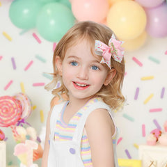 YanJie glitter pink hair clip with festive shine for outfits.