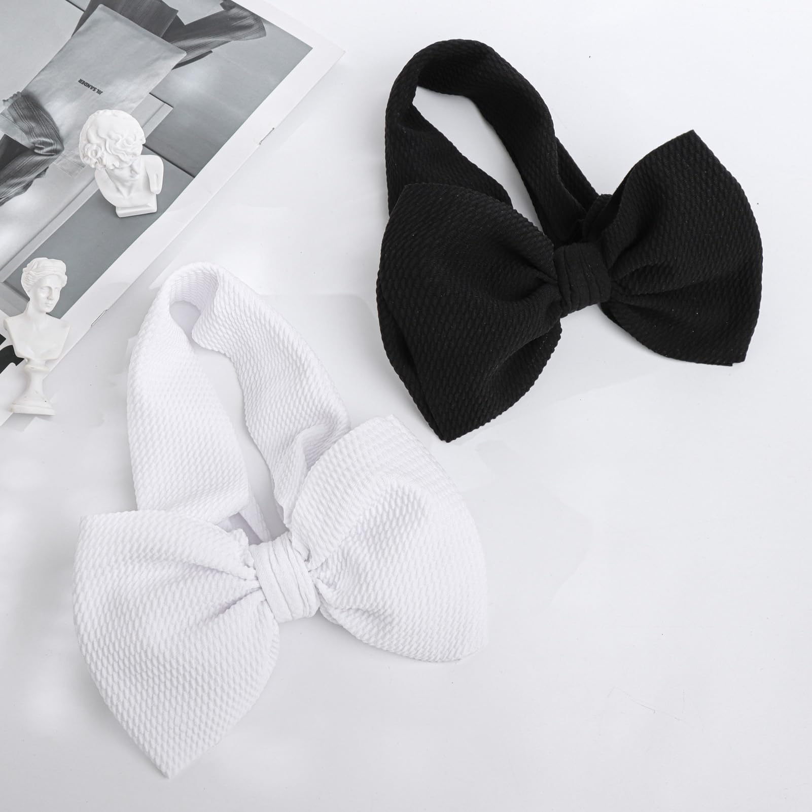 YanJie Hairband elastic band closeup, stretch-friendly for babies.
