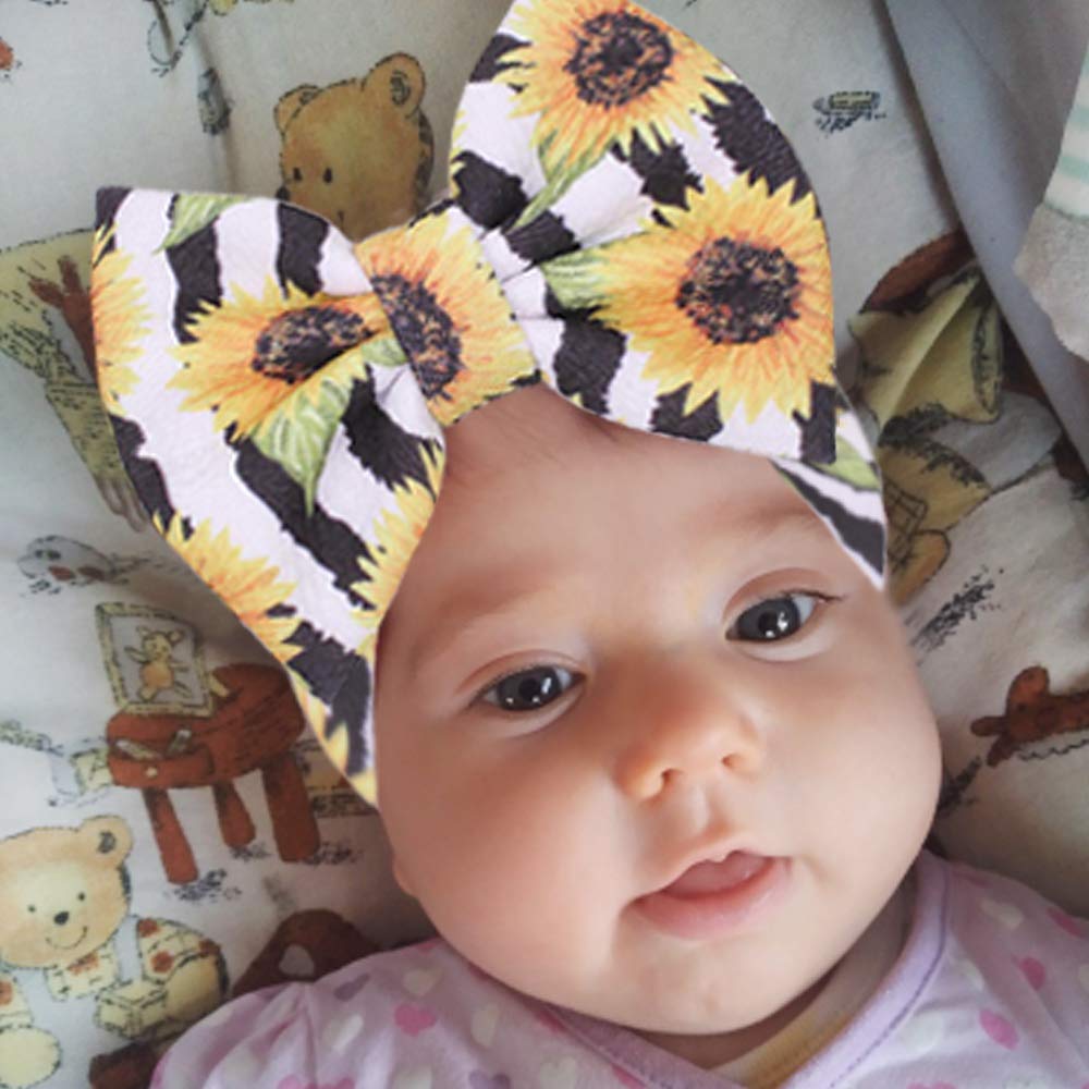 YanJie hairband gift-ready; charming sunflower and bee motifs for baby showers and birthdays.