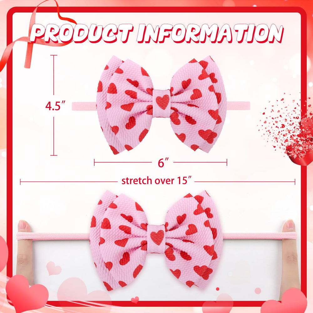 YanJie hairband red heart pattern highlights Valentine themed style.