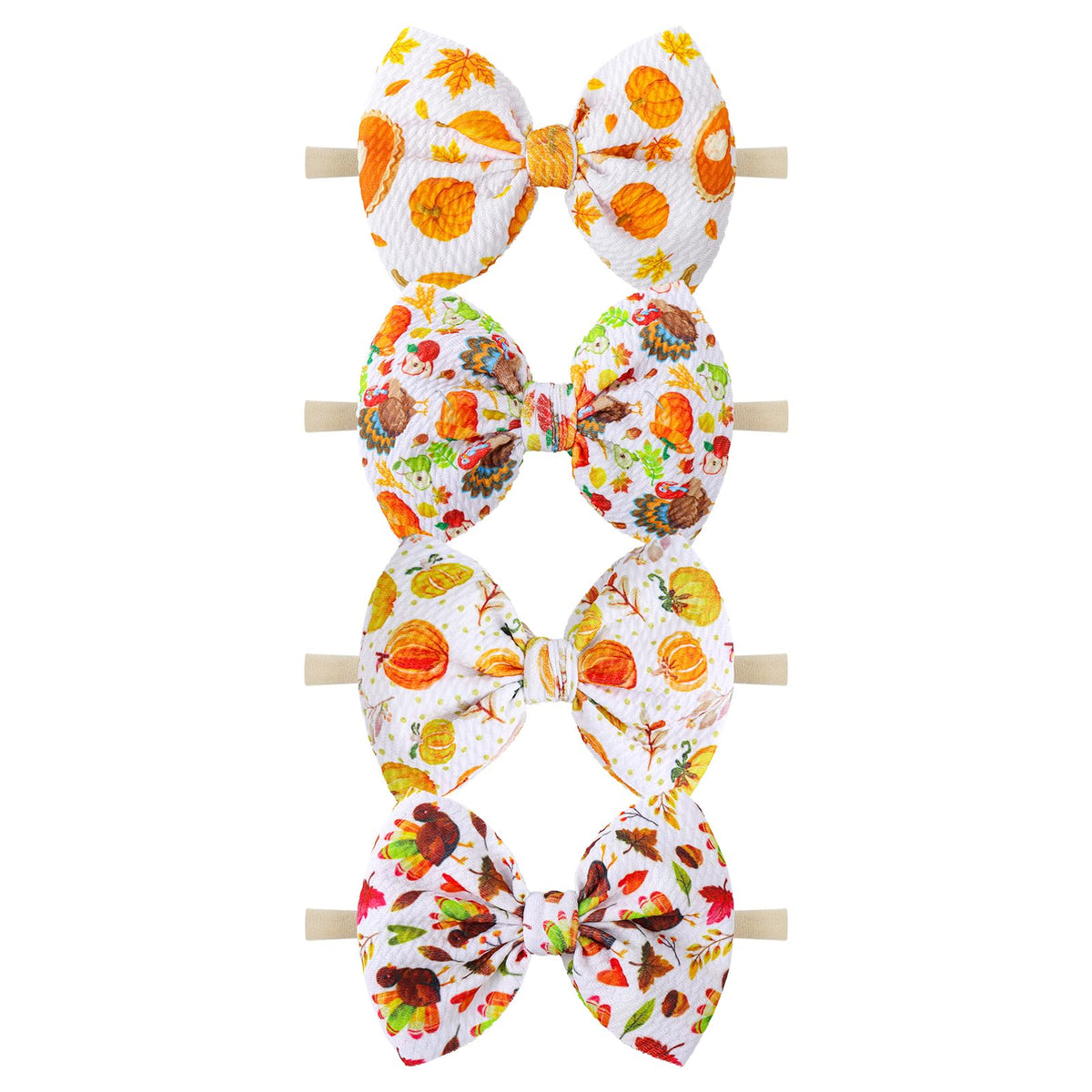 YanJie stretch pumpkin bow headband provides secure, comfy wear for babies