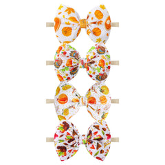 YanJie stretch pumpkin bow headband provides secure, comfy wear for babies