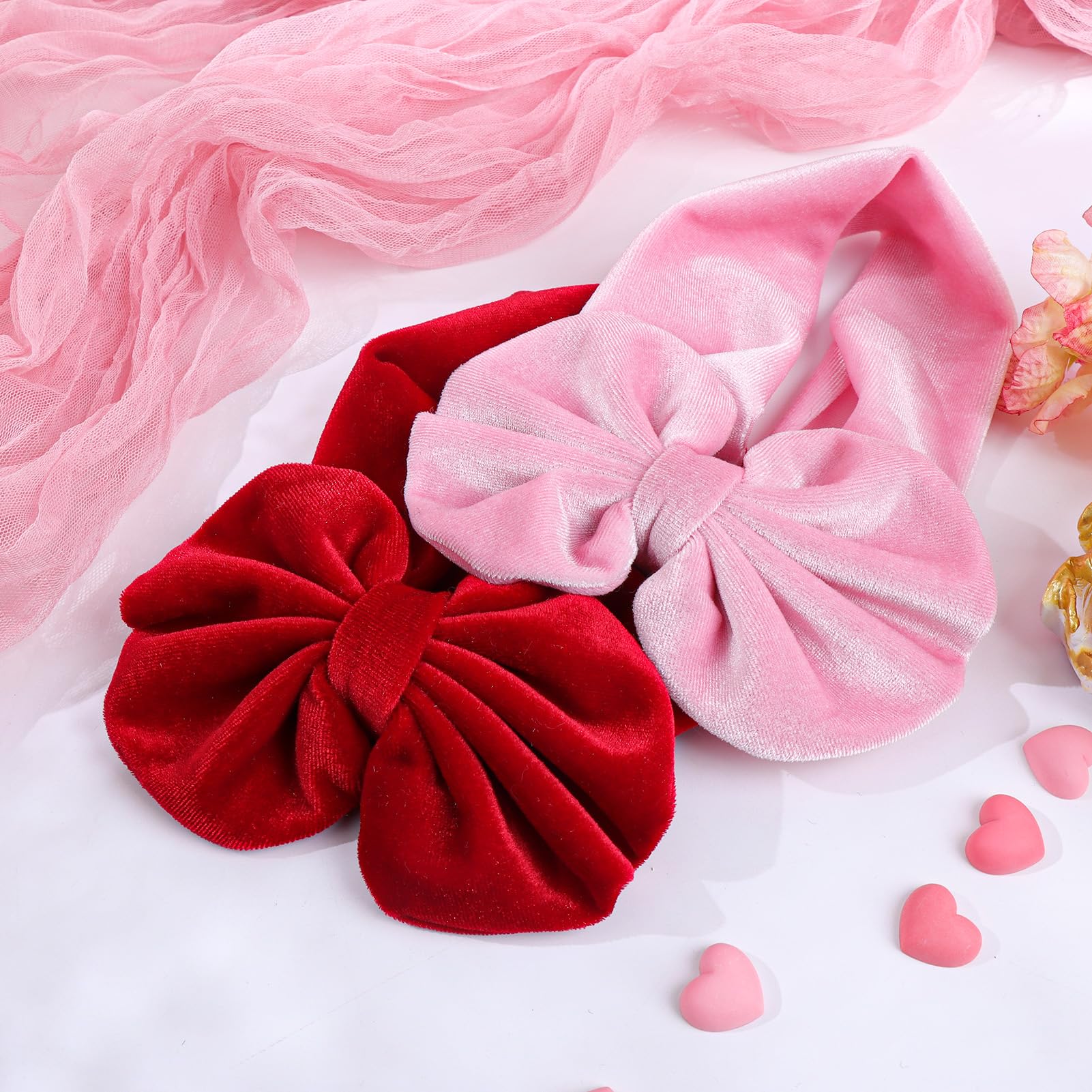 YanJie hairband velvet bows 2pack, versatile daily wear and styling.