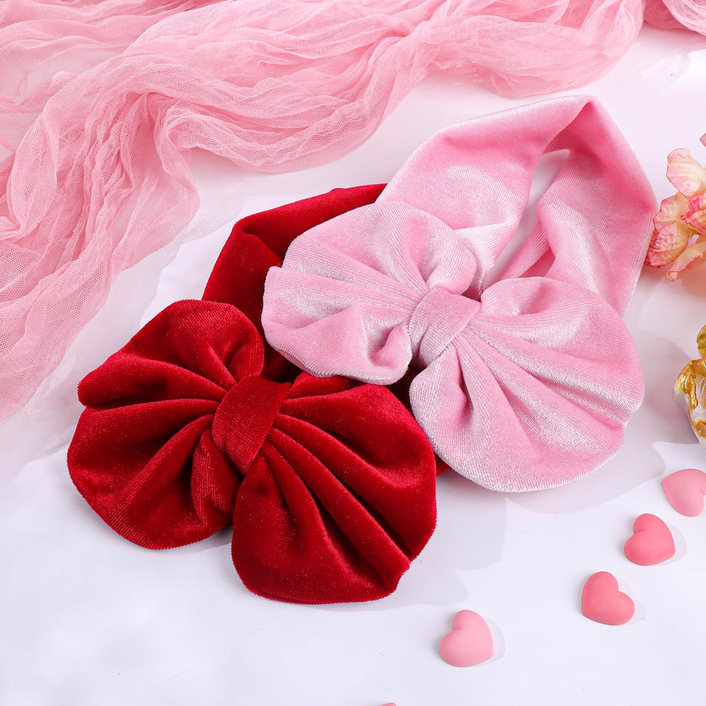 YanJie hairband velvet bows 2pack, versatile daily wear and styling.