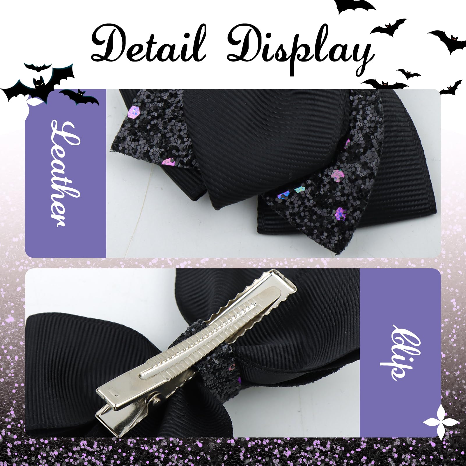 YanJie Halloween gothic bow complements costumes with mysterious chic vibe.