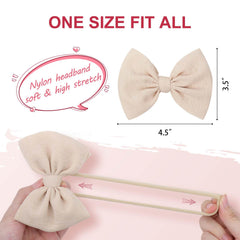 YanJie nylon-stretch headband close-up showing soft fabric and secure fit for babies.