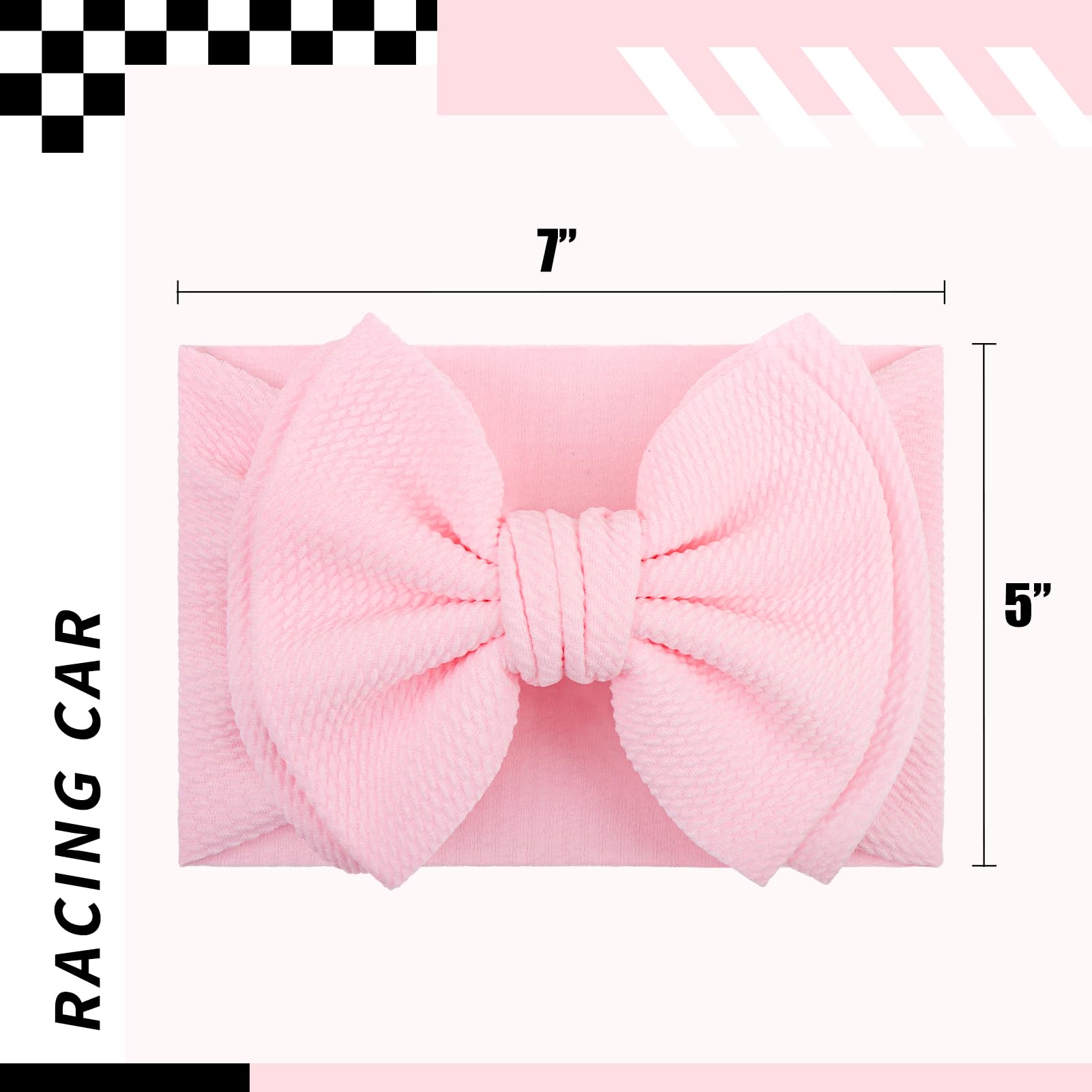 YanJie light pink bow headband for newborns gentle comfort and style