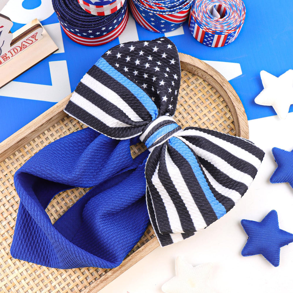 YanJie blue line flag bow; ideal National Police Week gift.