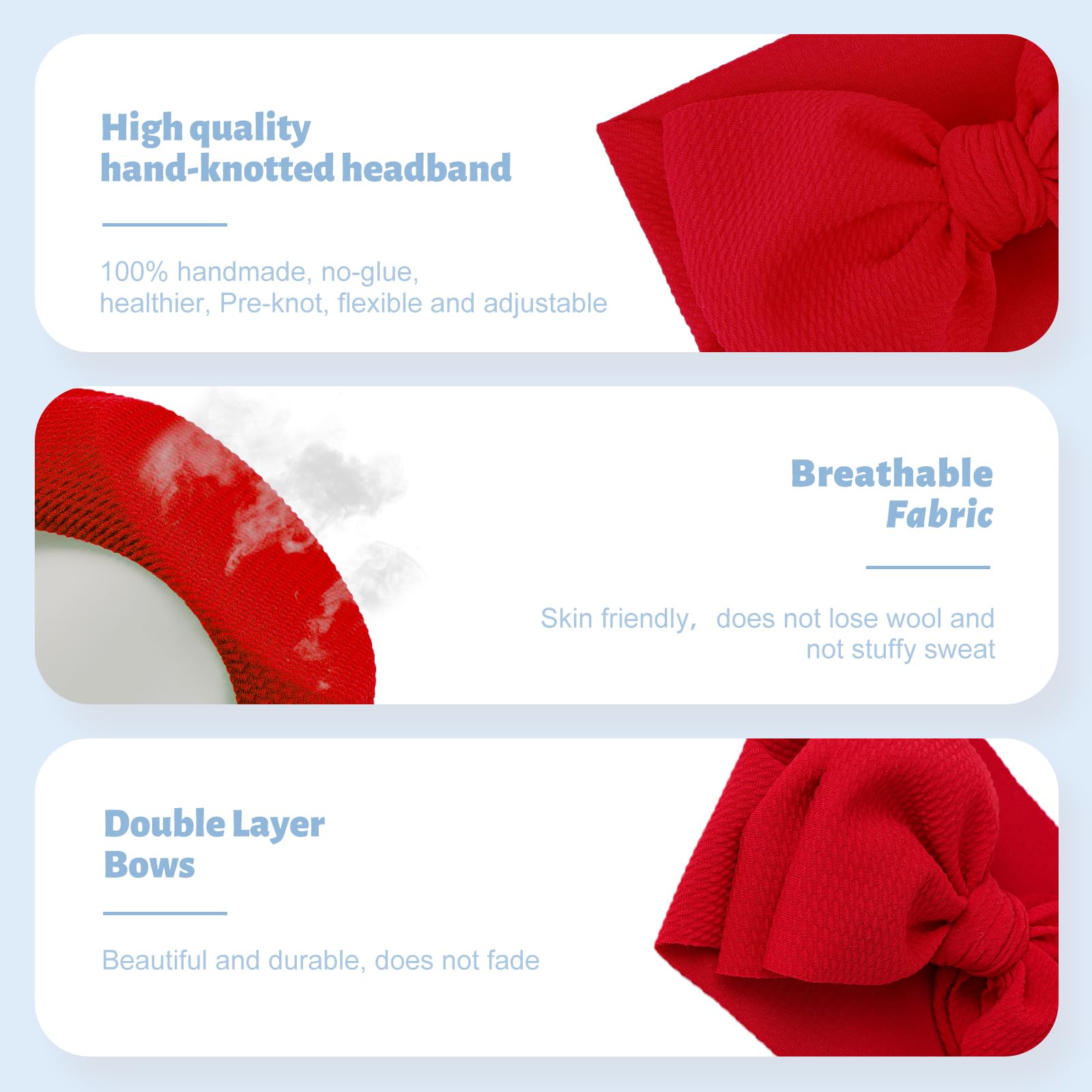YanJie newborn-to-toddler fit headbands—adjustable comfort grows with your child.