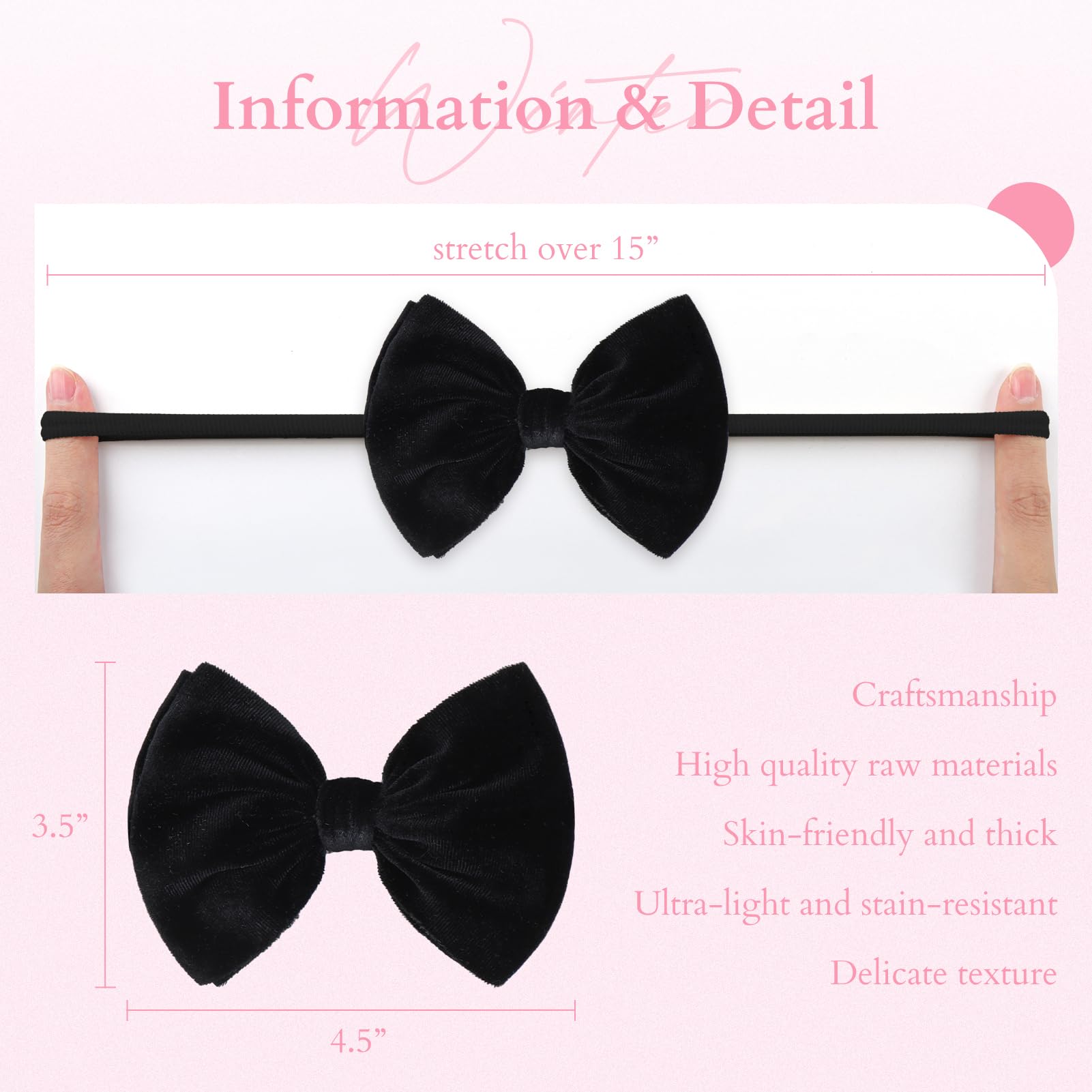 Yanjie nylon headband black stretch demonstrates secure comfortable fit.