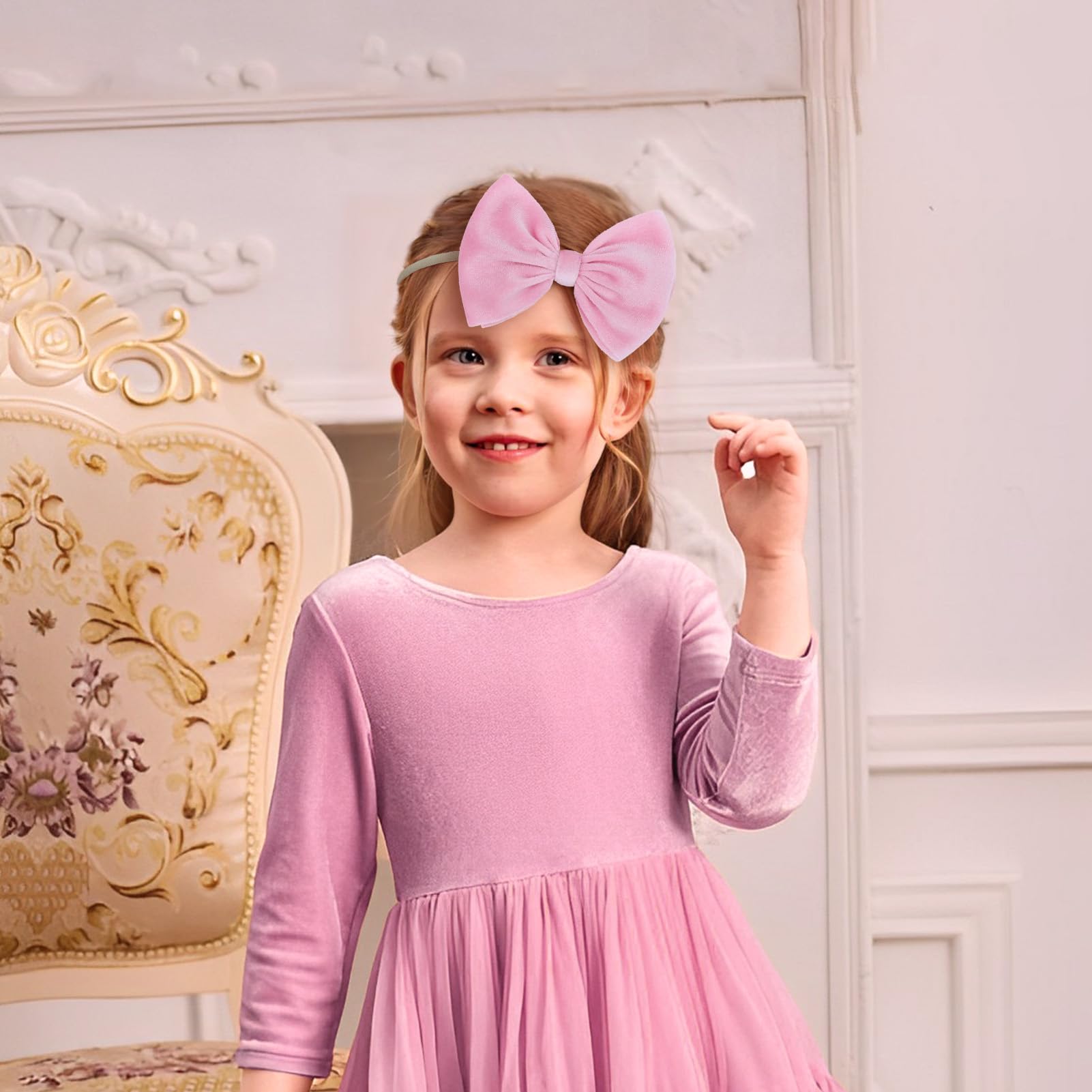 YanJie nylon headband stretched to fit growing infants with secure comfortable wear.