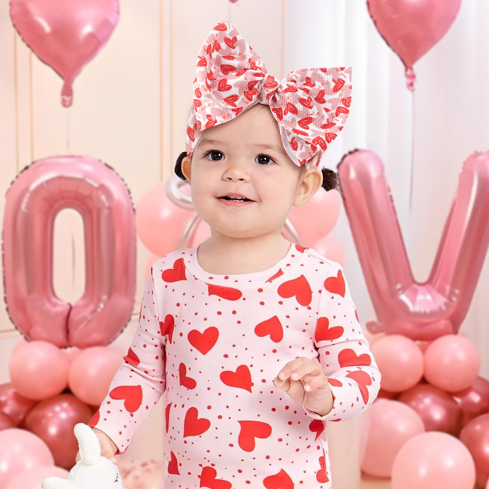 YanJie pink headband with bows, a versatile accessory for everyday wear and photo shoots.