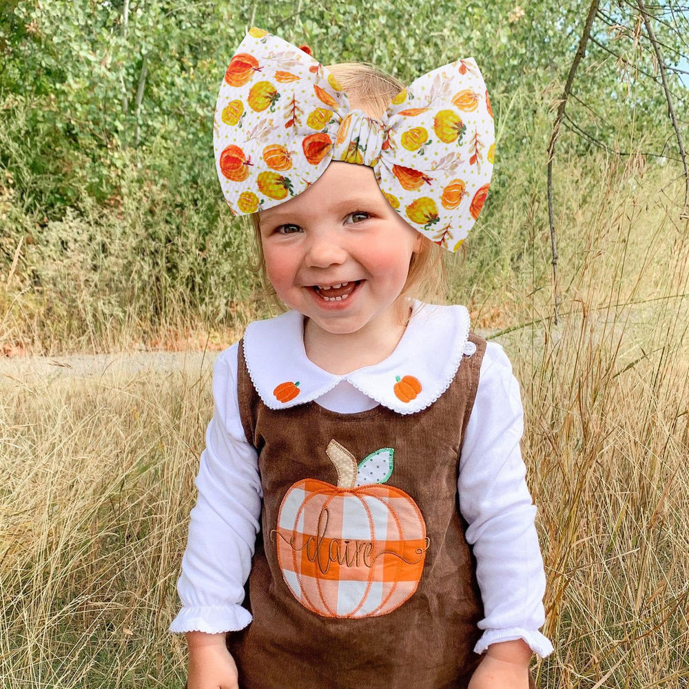 YanJie Pumpkin Headband in multiple colors for coordinating fall outfits.