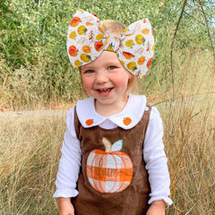 YanJie Pumpkin Headband in multiple colors for coordinating fall outfits.