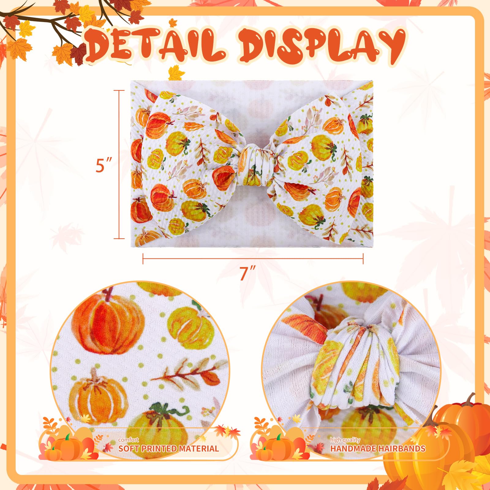 YanJie Pumpkin Headband breathable and skin-friendly for comfortable all-day wear.