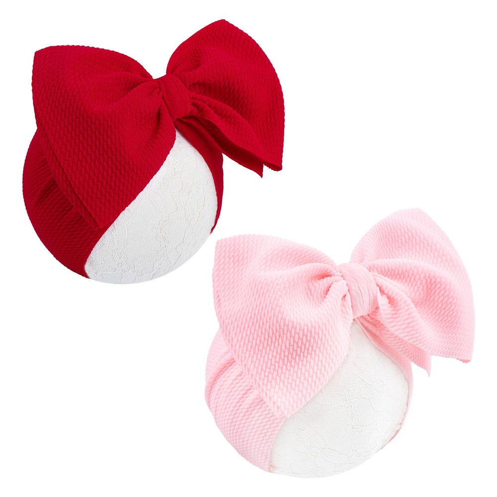 YanJie red bow headband for baby adds charming style to daily outfits