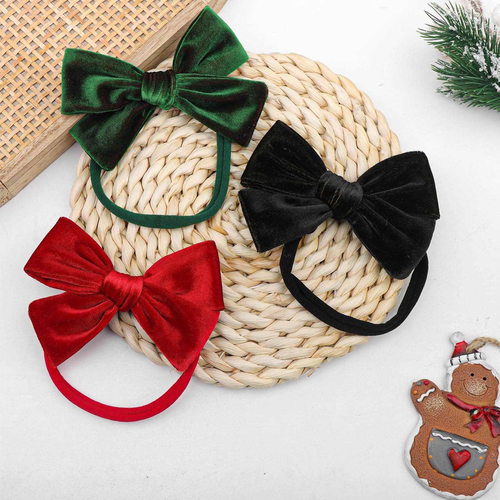 YanJie headband ready for Santa moments and adorable holiday photos.