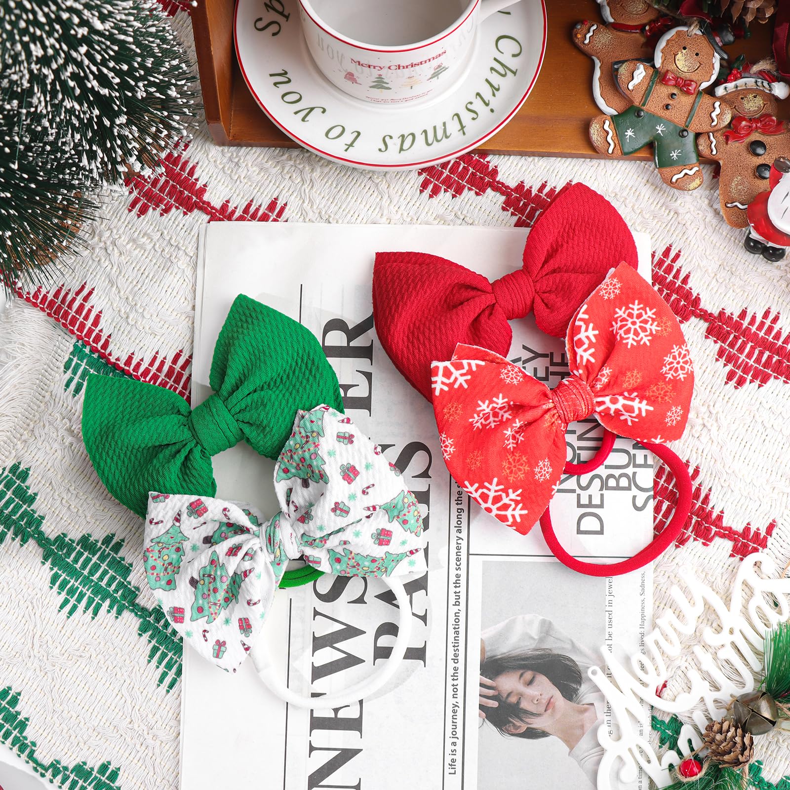 YanJie snowflake pattern headband enhances festive outfits