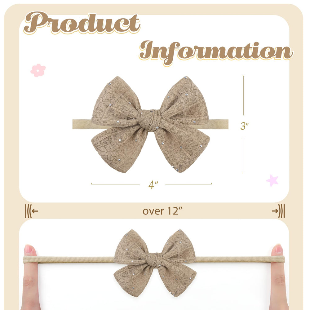 YanJie soft nylon headband is newborn-friendly and stretches to fit growing children.