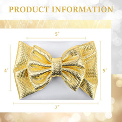 YanJie metallic headband close-up shows soft textured fabric for gentle touch