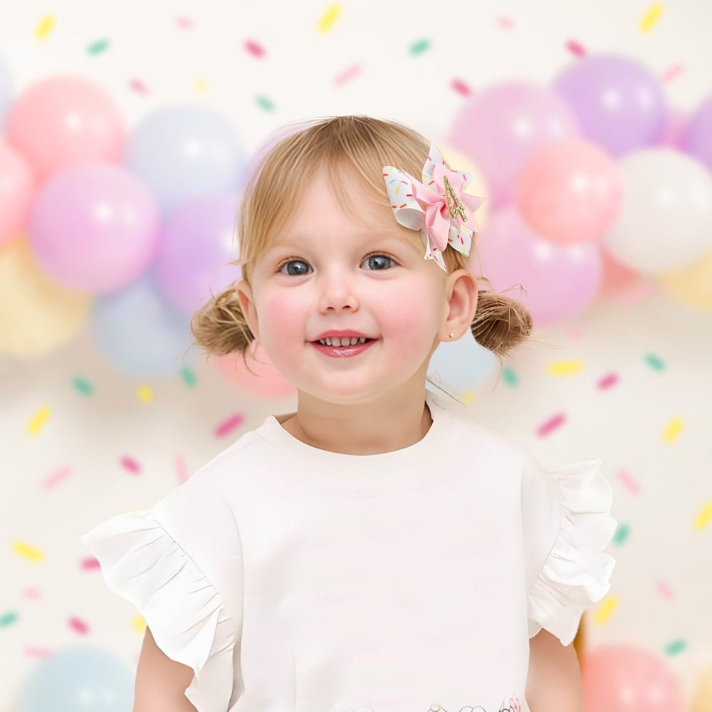 YanJie sparkle number-4 bow adds birthday party sparkle.