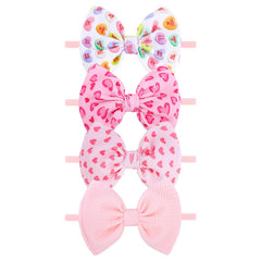 YanJie Valentine bow headband on soft nylon band for gentle daily wear
