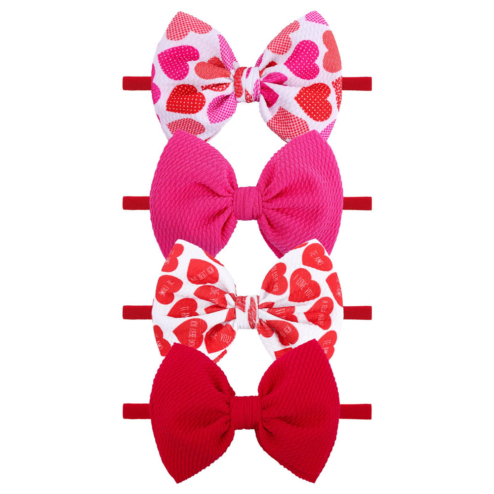 YanJie Valentines baby headband pink heart, soft and photo-ready charm.