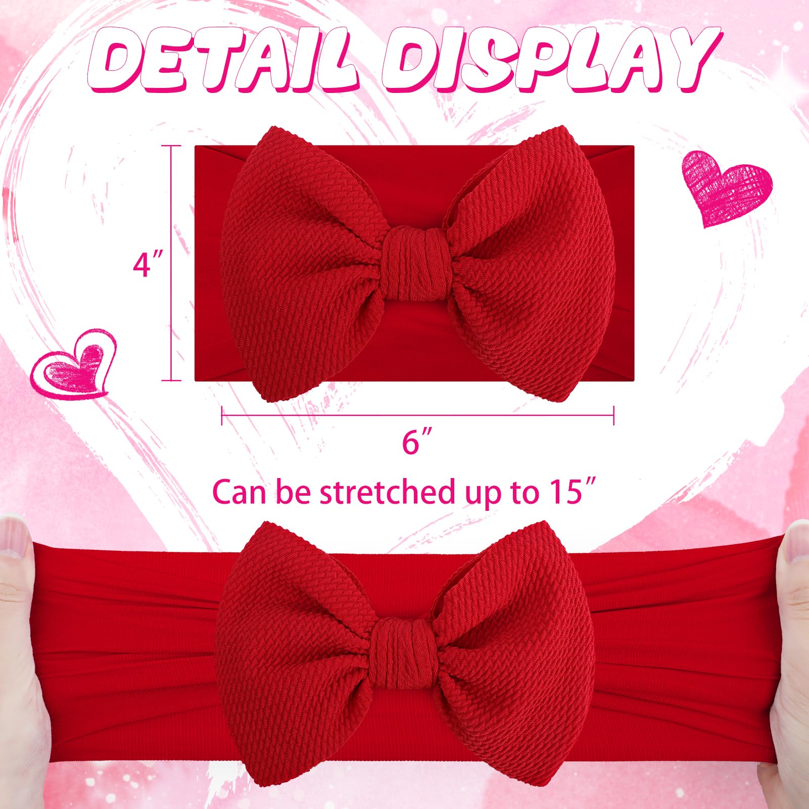 YanJie valentines hair accessory with durable bow knot for daily wear