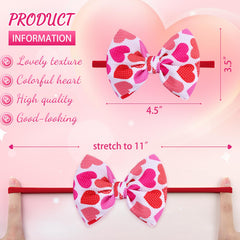 YanJie Valentines Day headband with heart print, perfect for festive photo props.