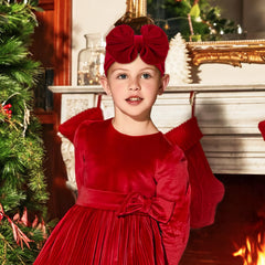 YanJie wide velvet head wrap bows for newborn to toddler’s gentle fit during shoots