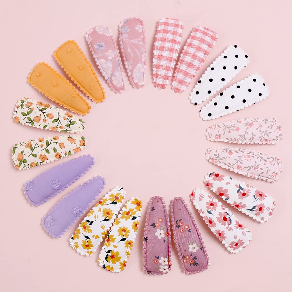 Yanwenx assorted flower-patterns hair clips add playful style to any outfit.