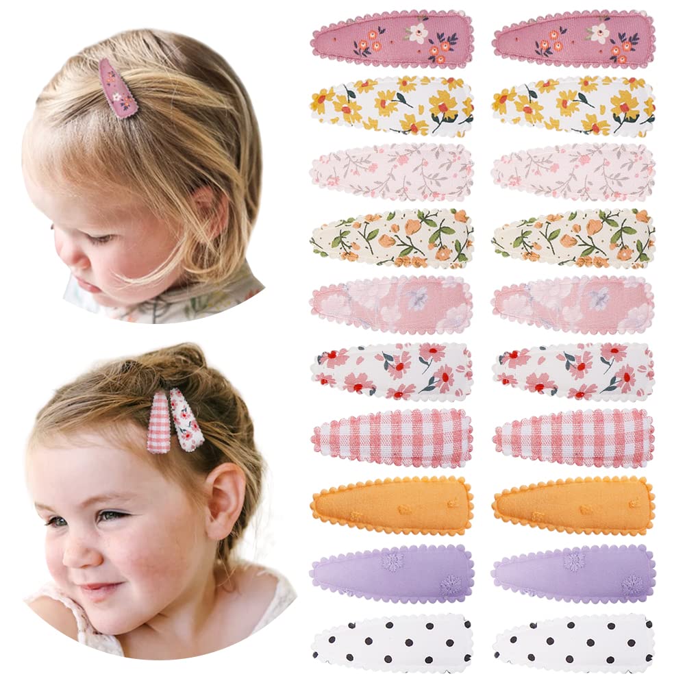 Yanwenx floral-print girl hair clip collection for toddlers with secure non-slip grip.