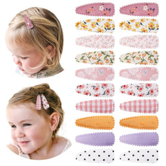 Yanwenx floral-print girl hair clip collection for toddlers with secure non-slip grip.